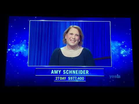 Jeopardy, intro - Amy Schneider DAY 28 (1/7/22)