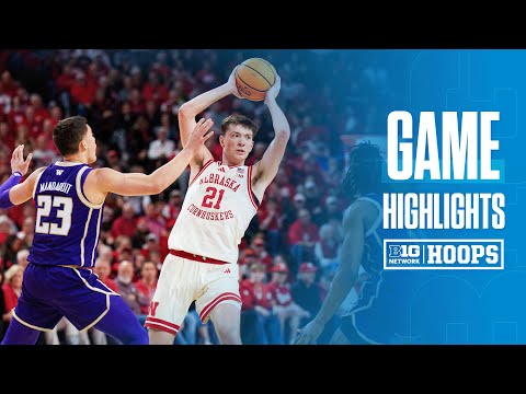 Washington at Nebraska | HIGHLIGHTS | Big Ten Men's Basketball | 01/21/2026