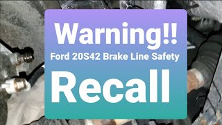 Warning New Ford Brake Line Safety Recall 20s42 - Pedal Drop Fluid Leak - Edge, MKX, Fusion