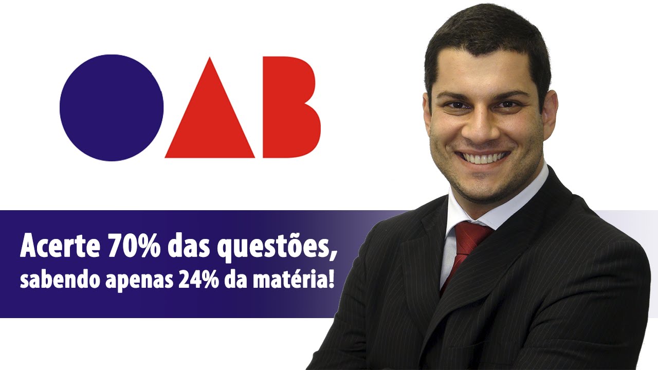 Exame da OAB: acerte 70% sabendo 24% da matéria