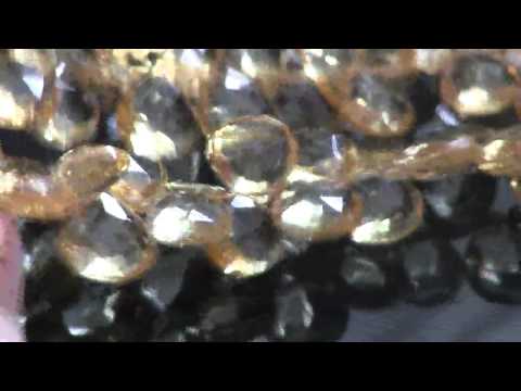 Golden Citrine Faceted Heart Briolettes