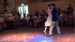 LUCILA BARDACH y MARCELO LAVERGATA bailando el vals UN PAISAJE en la milonga SALON CANNING