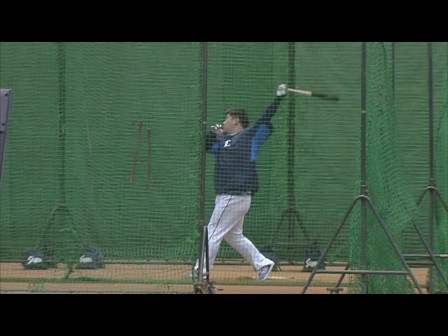 【ライオンズ春季キャンプ】ライオンズ・中村 マシンを使ったバッティング練習!! 2021/2/6