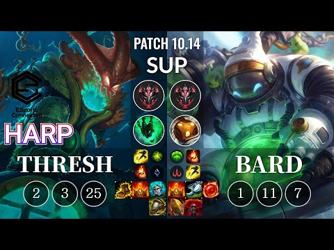 ESC Harp Thresh vs Bard Sup - KR Patch 10.14