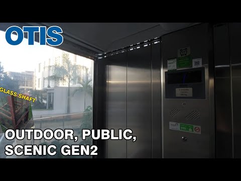 Outdoor Scenic OTIS Gen2 MRL Traction Elevator - Cultural Square, Downtown - GO, BR