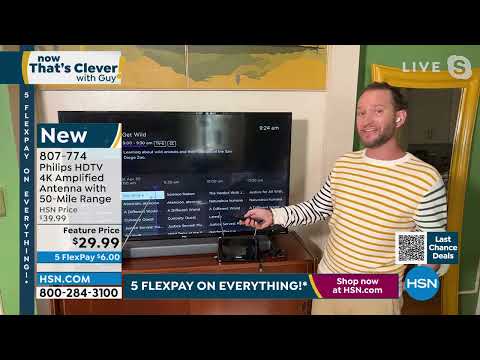 Philips HDTV 4K Amplified Antenna with 50Mile Range