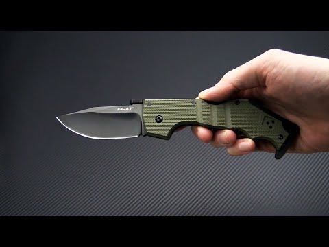 Cold Steel AK-47 OD Green CPM-S35VN Tri-Ad Lock Folding Knife For Sale
