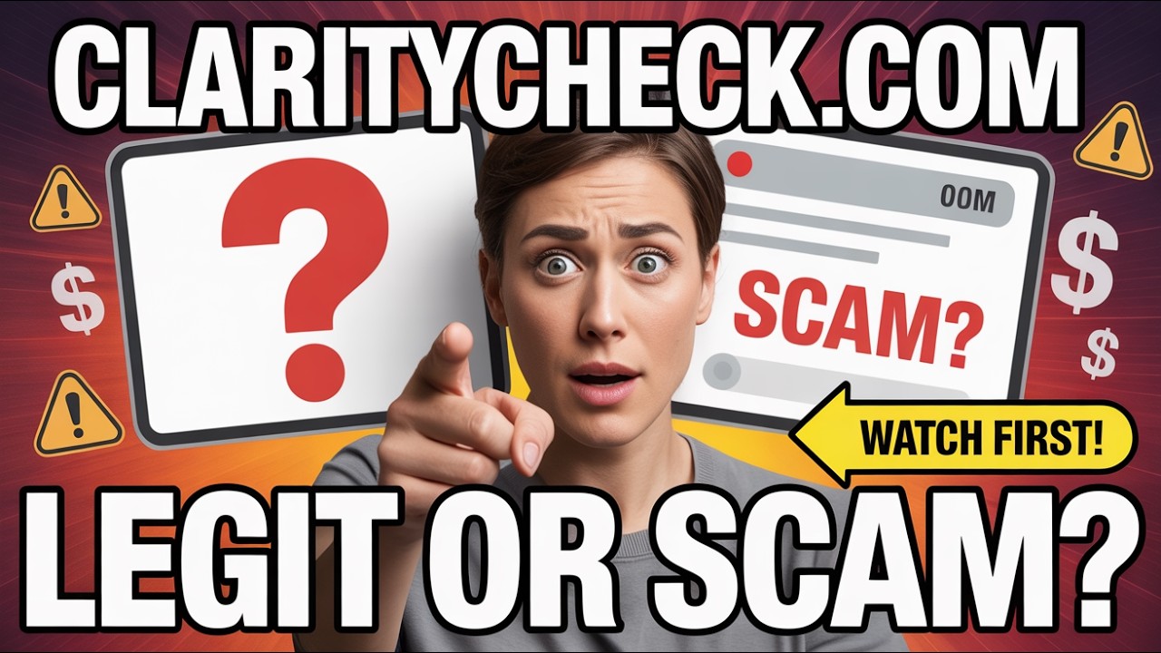 Video thumbnail for ClarityCheck.com Review – Legit Tool or Total Scam? (Truth Revealed!)