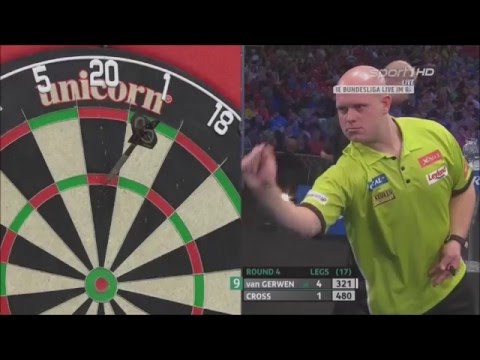 Michael van Gerwen vs Cross Round 4 Darts UK Open 2016