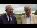 Rotterdamse burgemeesters genieten samen bij WPT in Rotterdam: 'Nooit gelazer met honkbal'