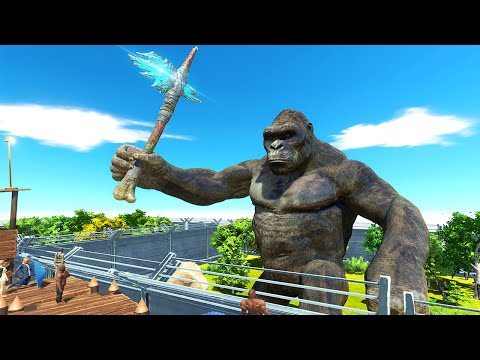 KING KONG Escapes NEW Enclosure - Animal Revolt Battle Simulator