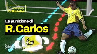 La spiegazione fisica della punizione di Roberto Carlos del 1997 - animazione 3D del tiro ad effetto