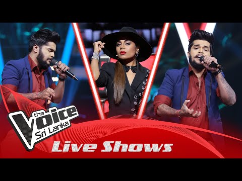 Udaya Nadeeshan | Hadawatha Gahena (හදවත ගැහෙනා) | Live Shows | The Voice Sri Lanka
