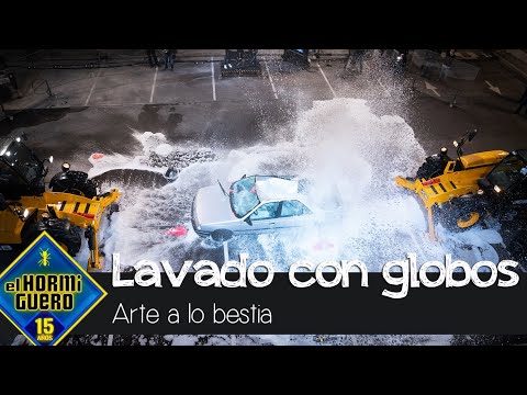 Marron lava el coche del cuñado de Pablo Motos con dos globos de agua gigantes - El Hormiguero