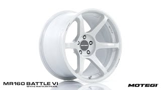 18" Motegi Racing MR160 Battle VI (USA Warehouse) Matsuri White Pearl Alloy Wheels