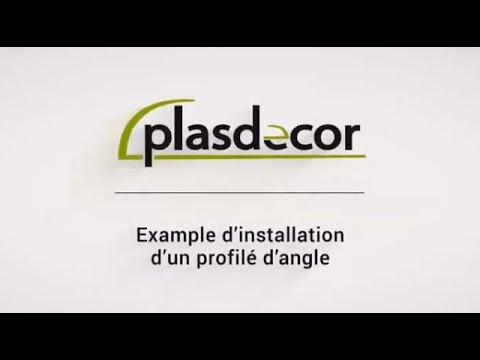 Example d'installation d'un profilé d'angle