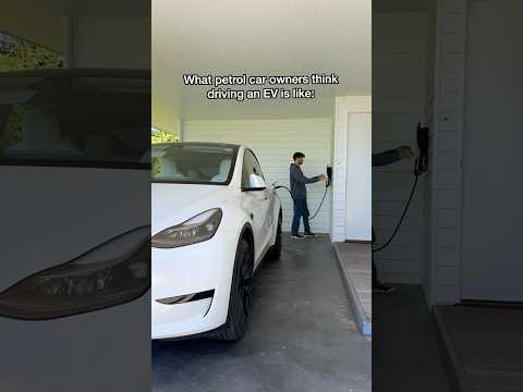 What petrol car owners think driving an EV is like 😂😂😂 #electriccars #tesla #petrol #teslamodely