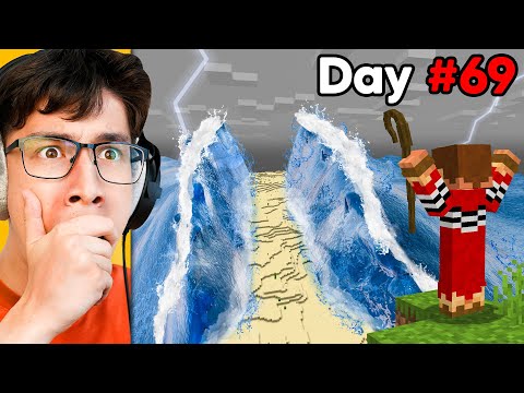 I Survived 100 DAYS as MOSES in Hardcore Minecraft