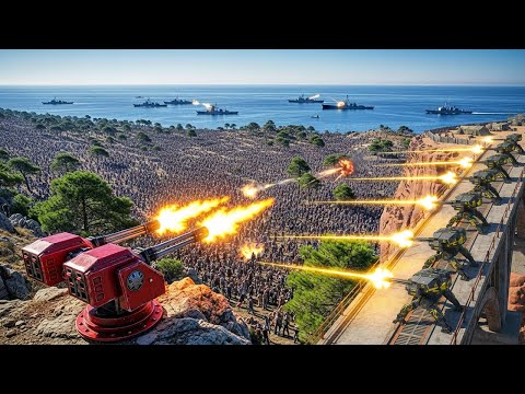 Massive WAVE of 6.800.000 Demons vs T45 Shotgun & Phalanx CIWS!