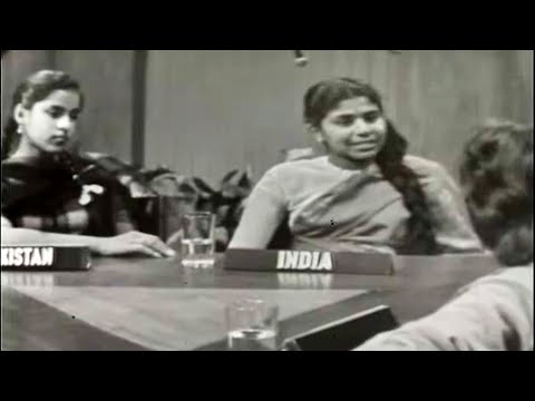 1959 High School Exchange Students Debate | India, Pakistan, UK, Brazil