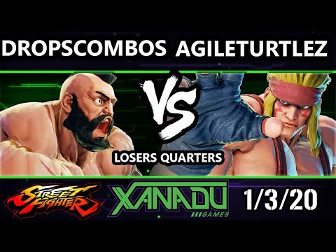 F@X 335 SFV - Dropscombos (Zangief) Vs. agileturtlez (Alex) Street Fighter V Losers Quarters