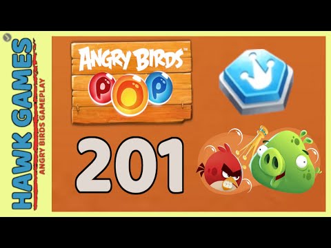 Angry Birds Stella POP Bubble Shooter Level 201 - Walkthrough, No Boosters