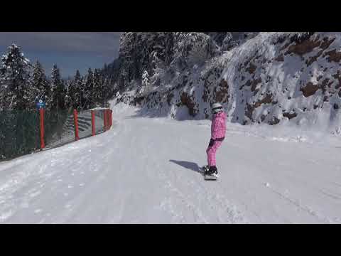 La Ski în Postăvaru - Coborâre pârtia Subteleferic-pârtia Bradul (25 Mar 2018)