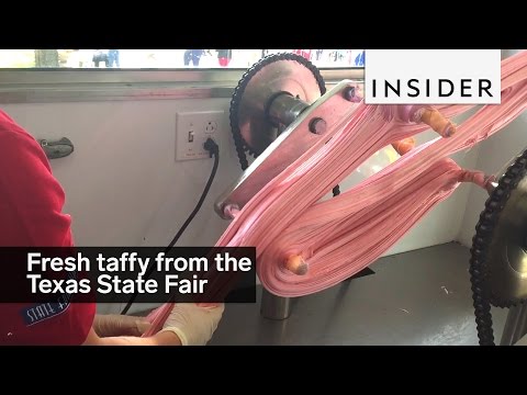 The freshest taffy is made at the Texas State Fair