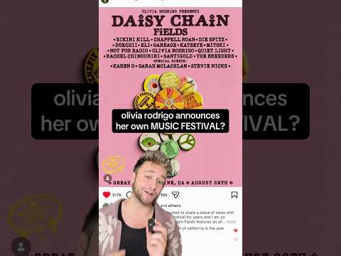 Olivia Rodrigo anuncia 'Daisy Chain Fields', un festival compuesto exclusivamente por artistas femeninas