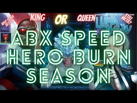 ABX SPEED HERO DAY BURN SEASON- LUNA VS CAPTAIN AMERICA FALCON - RAGE VS ENERGY| Marvel Future Fight