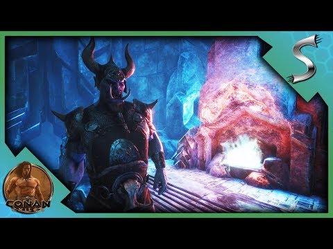 THE FROST GIANT DUNGEON! UNLOCKING BLACK ICE WEAPONS! - Conan Exiles [Full Release Gameplay E28]