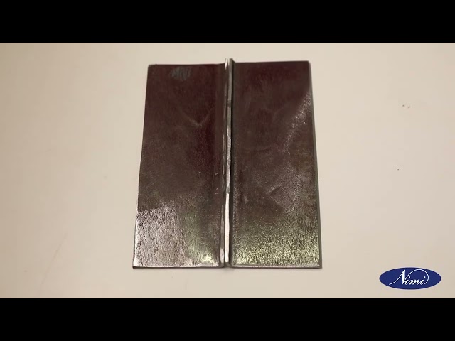 Edge joint on MS Sheet 2mm thick in flat position without filler rod