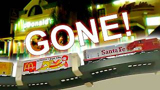 Train McDonald's in Buena Park CA Demolished! (LGB Trains)