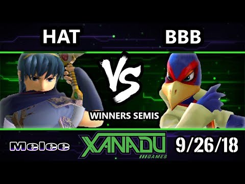 S@X 269 SSBM -  hat (Marth) Vs.  BBB (Falco) Smash Melee Winners Semis