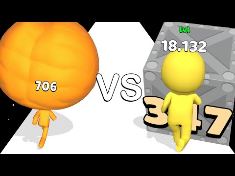 Push Harder 3D VS Big Brain Run: Level Up Runner (Max Level)