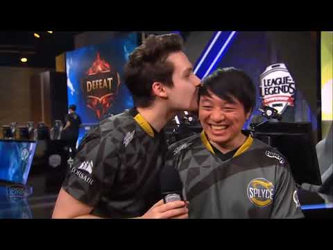 Odoamne kisses Kasing after Splyce victory against H2K - EU Spring 2018