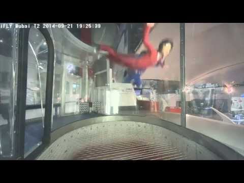 Having a training session at iFly.