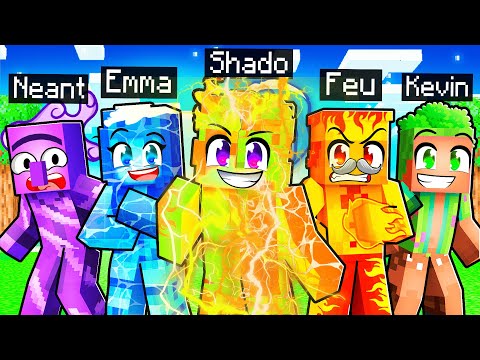 Mes AMIS deviennent des ÉLÉMENTAIRES sur Minecraft !