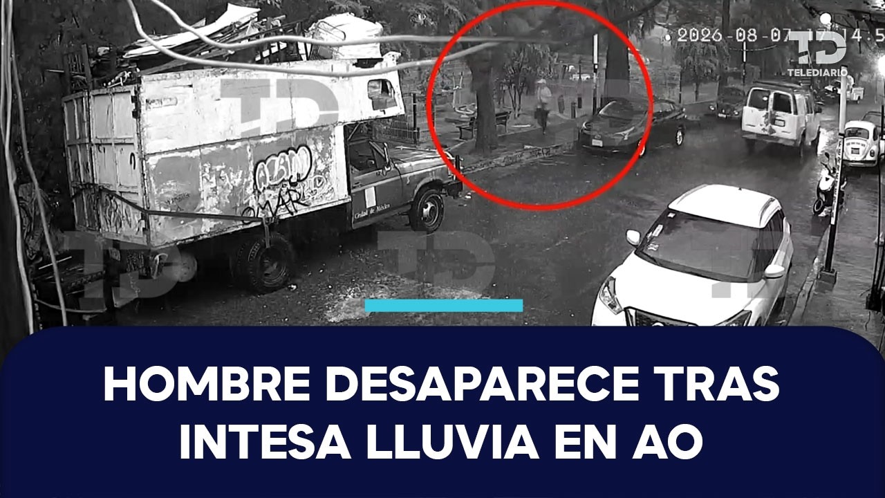 Desaparece hombre tras ser arrastrado por la corriente durante lluvia en Álvaro Obregón