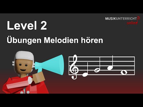 Melodien Hörübungen: Level 2 – Sekundschritte, Terz- und Quartsprünge – Gehörbildung Melodiediktate