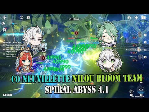 C0 NEUVILLETTE NILOU BLOOM TEAM - BOT HALF [SPIRAL ABYSS 4.1]
