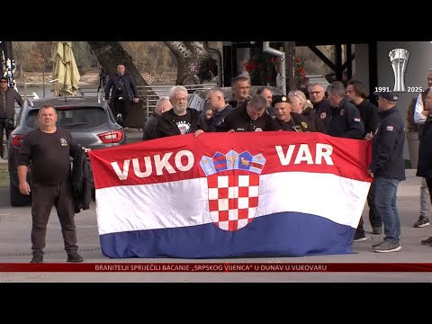 Branitelji spriječili bacanje “srpskog vijenca“ u Dunav u Vukovaru