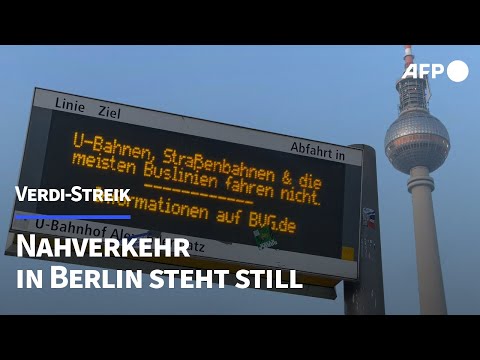 BVG-Streik: In Berlin kommt Nahverkehr zum Erliegen | AFP