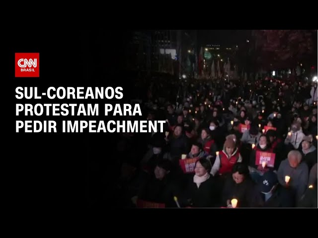 Sul-coreanos protestam para pedir impeachment | LIVE CNN
