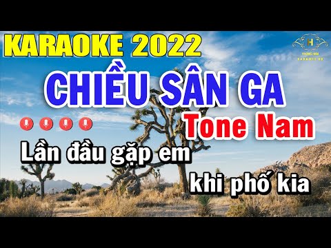 Chiều Sân Ga Karaoke Tone Nam Nhạc Sống 2022 | Trọng Hiếu