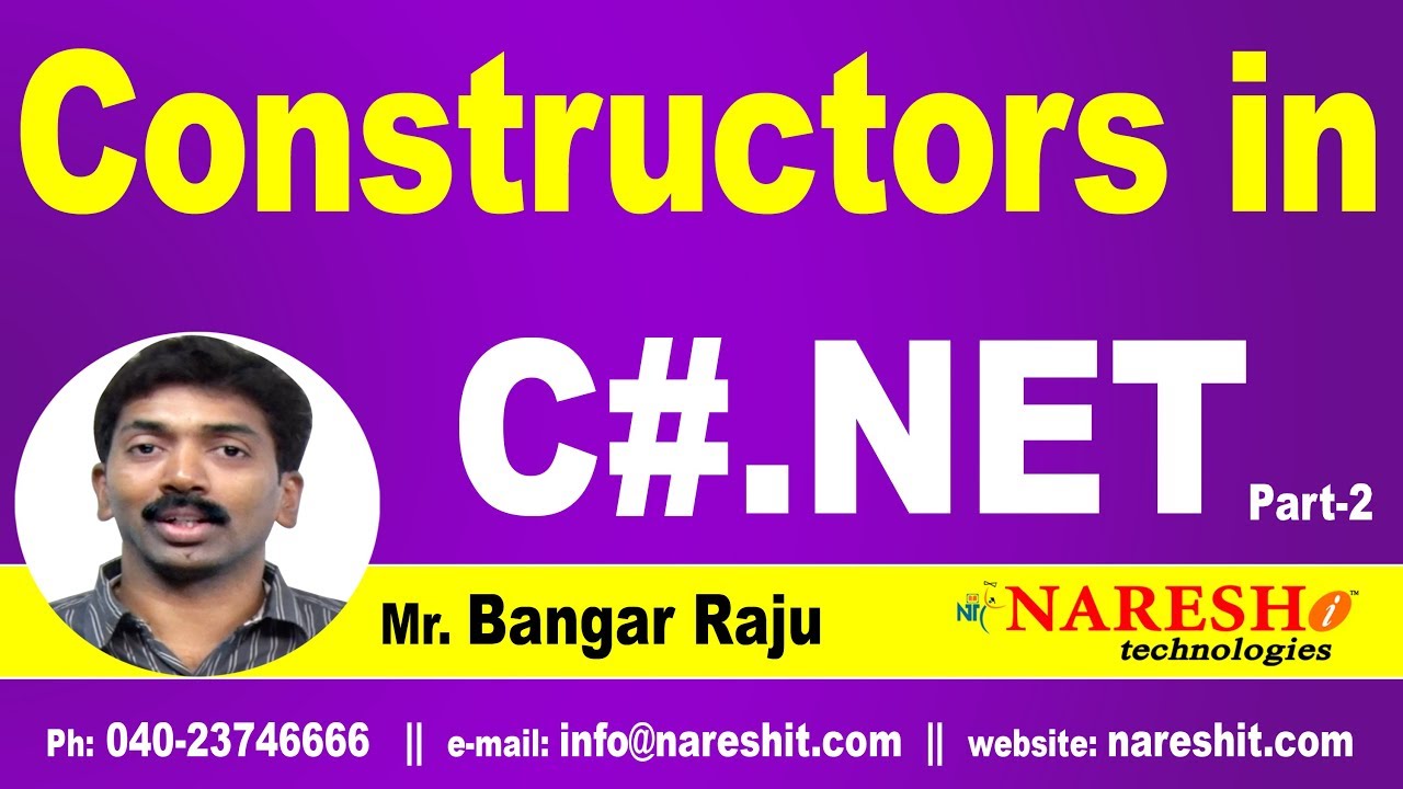 Types of Constructors in C#.NET Part 2 | C#.NET Tutorial | Mr. Bangar Raju