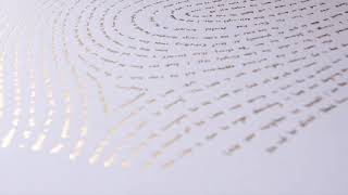 Illuminated Fingerprint Letterpress Print in Gold