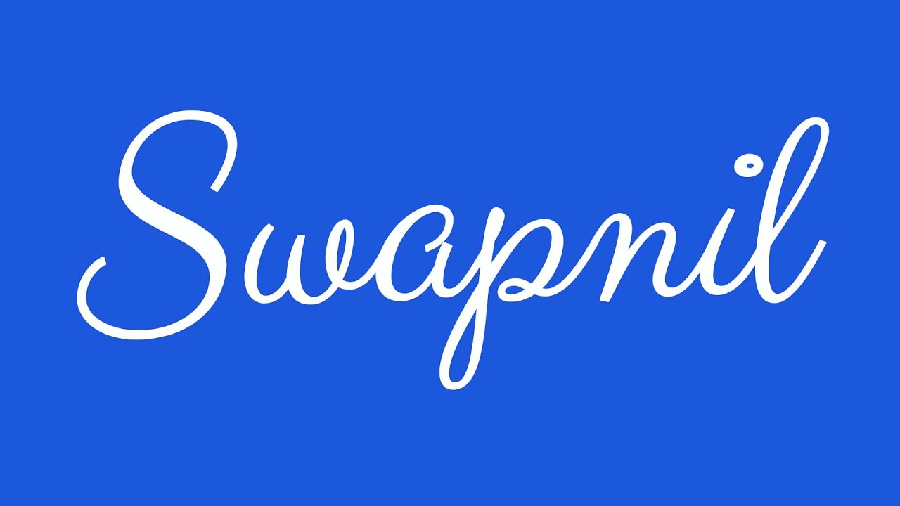 ✎ Swapnil ✎ English Cursive Handwriting Tutorial
