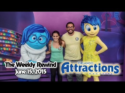 The Weekly Rewind @Attractions - Inside Out characters, Gods & Monsters opening - June 15, 2015