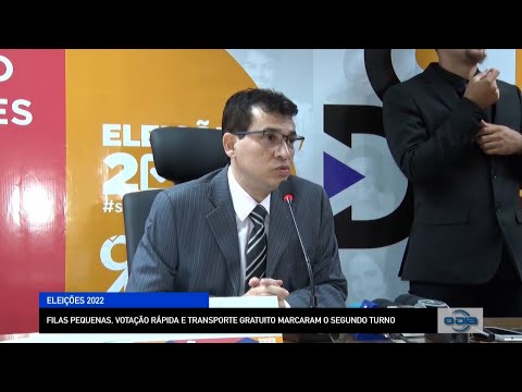 Filas pequenas, votação rápida e transporte gratuito marcaram o segundo turno 31 10 2022